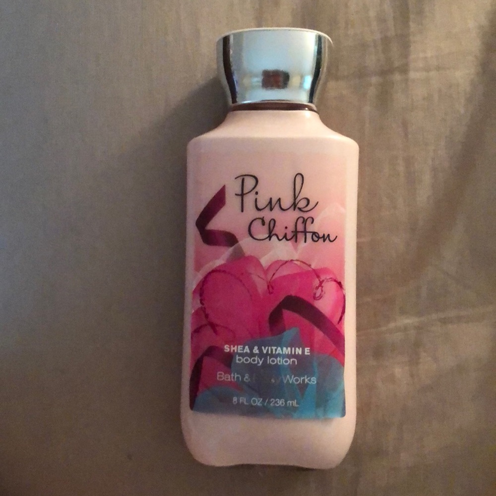 Bath and body works pink chiffon body lotion